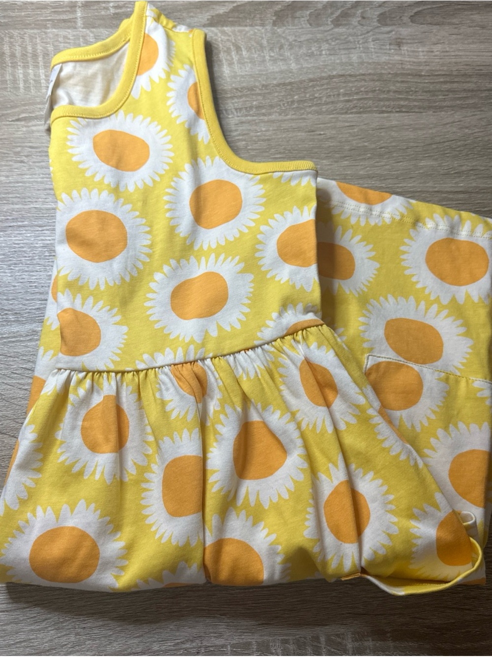 Hanna Andersson Sunny Sunflowers sleeveless print pocket dress Size 10